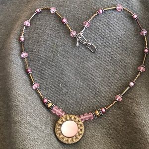Handmade Antique button necklace